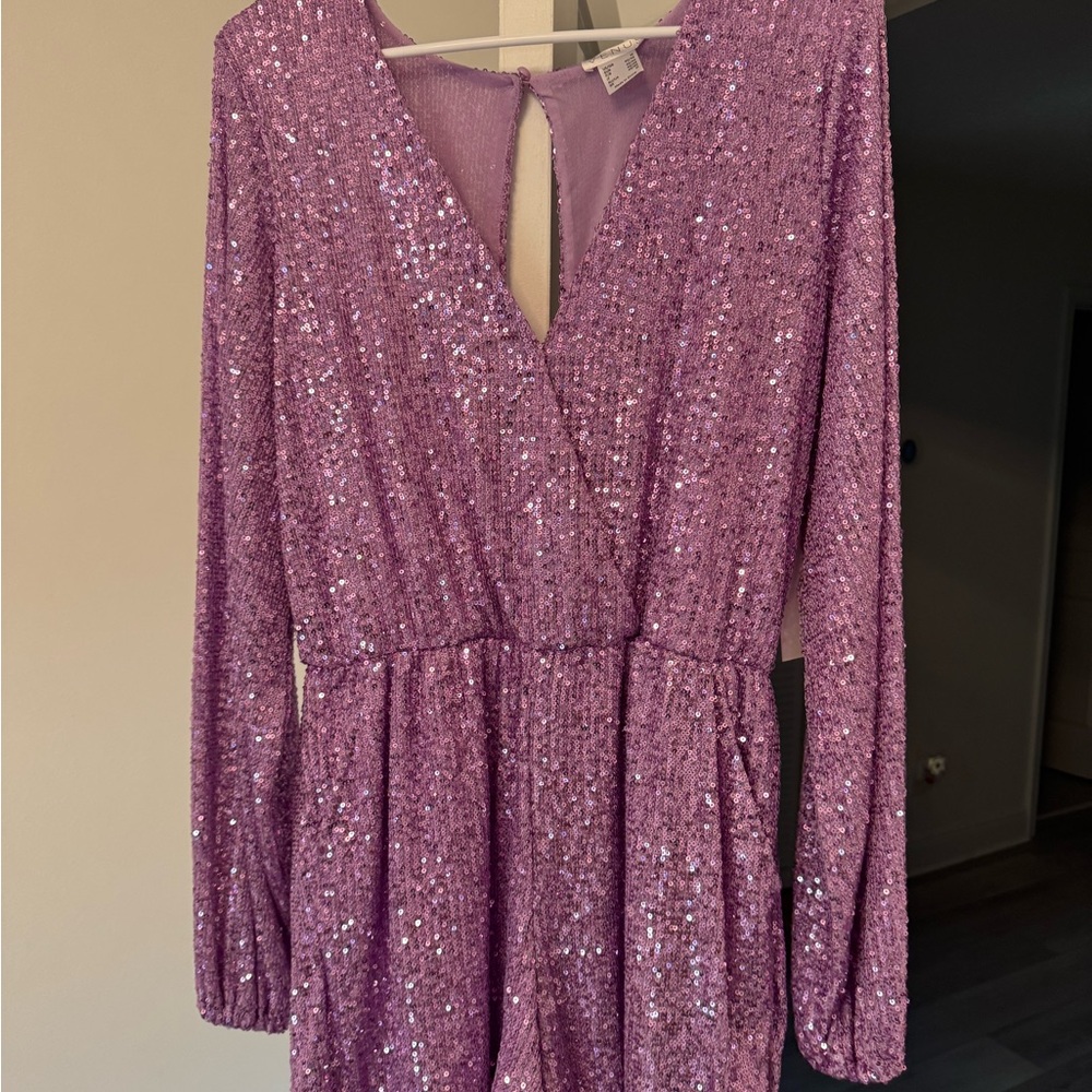 Purple Sparkle Romper - Shine Bright!